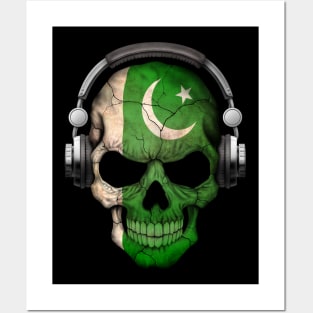 Dark Skull Deejay with Pakistani Flag Posters and Art